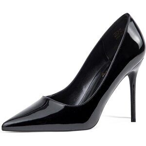 🆕Women's Black Pointed Toe Slip on Party Wedding Pumps Basic Shoes High Heels